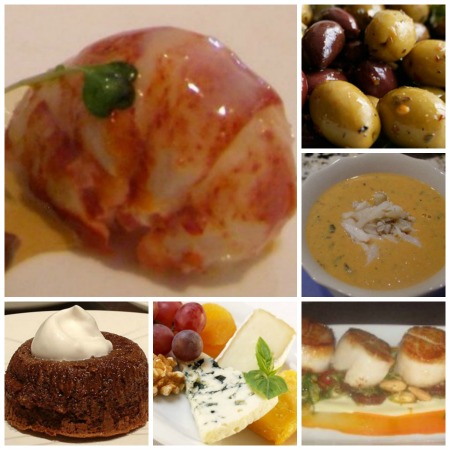 Butter-Poached Lobster Dinner menu collage