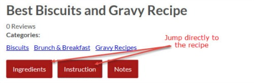 Jump to Recipe Buttons