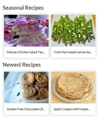 Recipe widgets