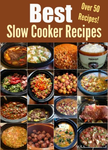 Collage of slow cooker and crock pot recipes
