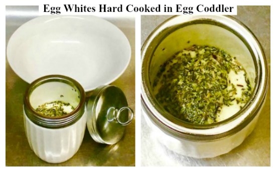Egg White Tartlet cooked in egg coddler