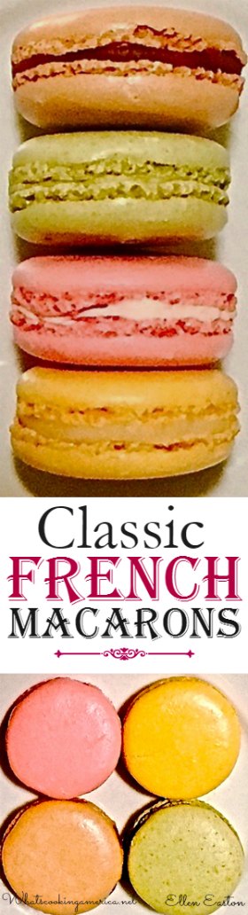 French Macarons Cookies collage