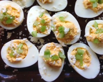 Buffalo Deviled Eggs Recipe | What's Cooking America