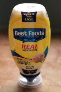 Best Foods Mayonnaise sitting on counter