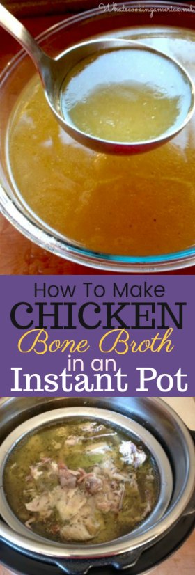 Instant Pot Chicken Bone Broth (Pressure Cooker Chicken Stock)