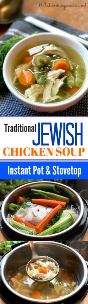 Jewish Chicken Soup (Jewish Penicillin) collage with graphic