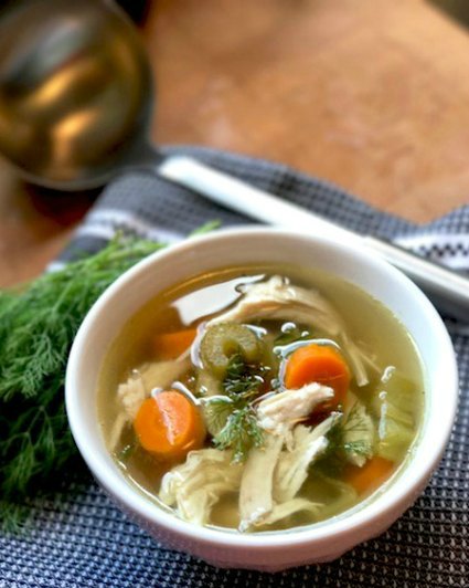 Jewish Penicillin ; a nice big bowl of fresh homemade Matzo Ball