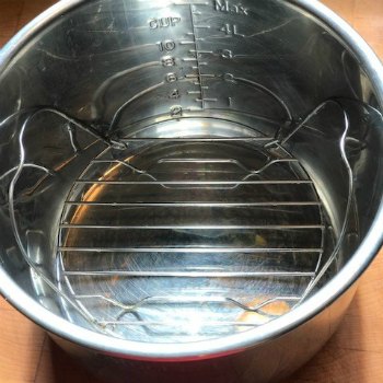 Jewish Chicken Soup-trivet inserted in Instant Pot