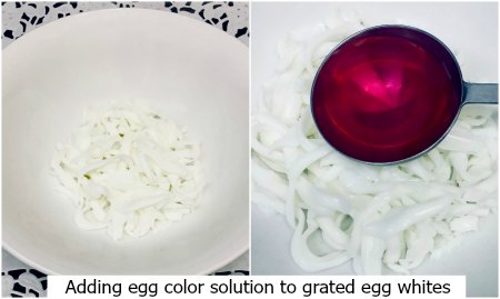 Coloring Grated Egg Whites