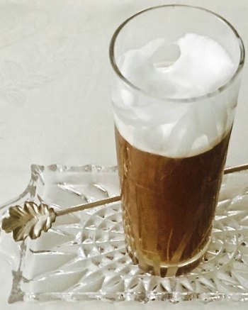 ced Coffee with Frothed Milk