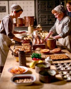 Baking in Downton Abbey Kitchen
